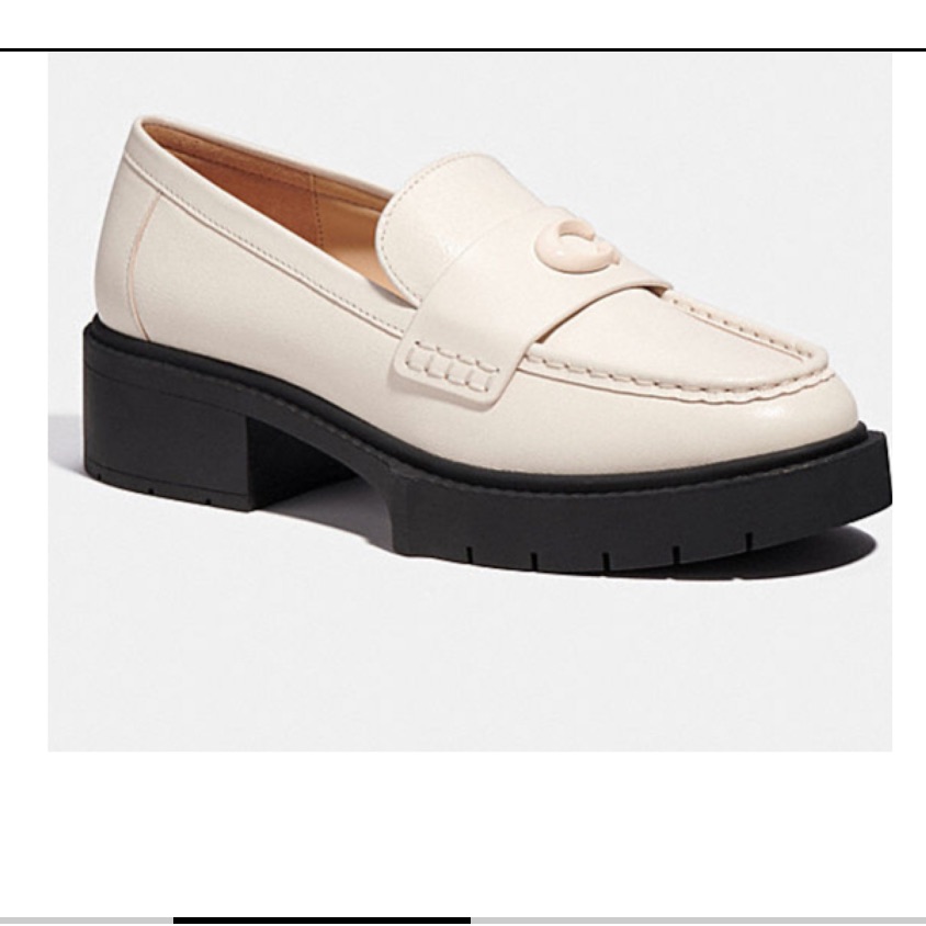 Coach Leah Loafer - Off White - Size 7.5